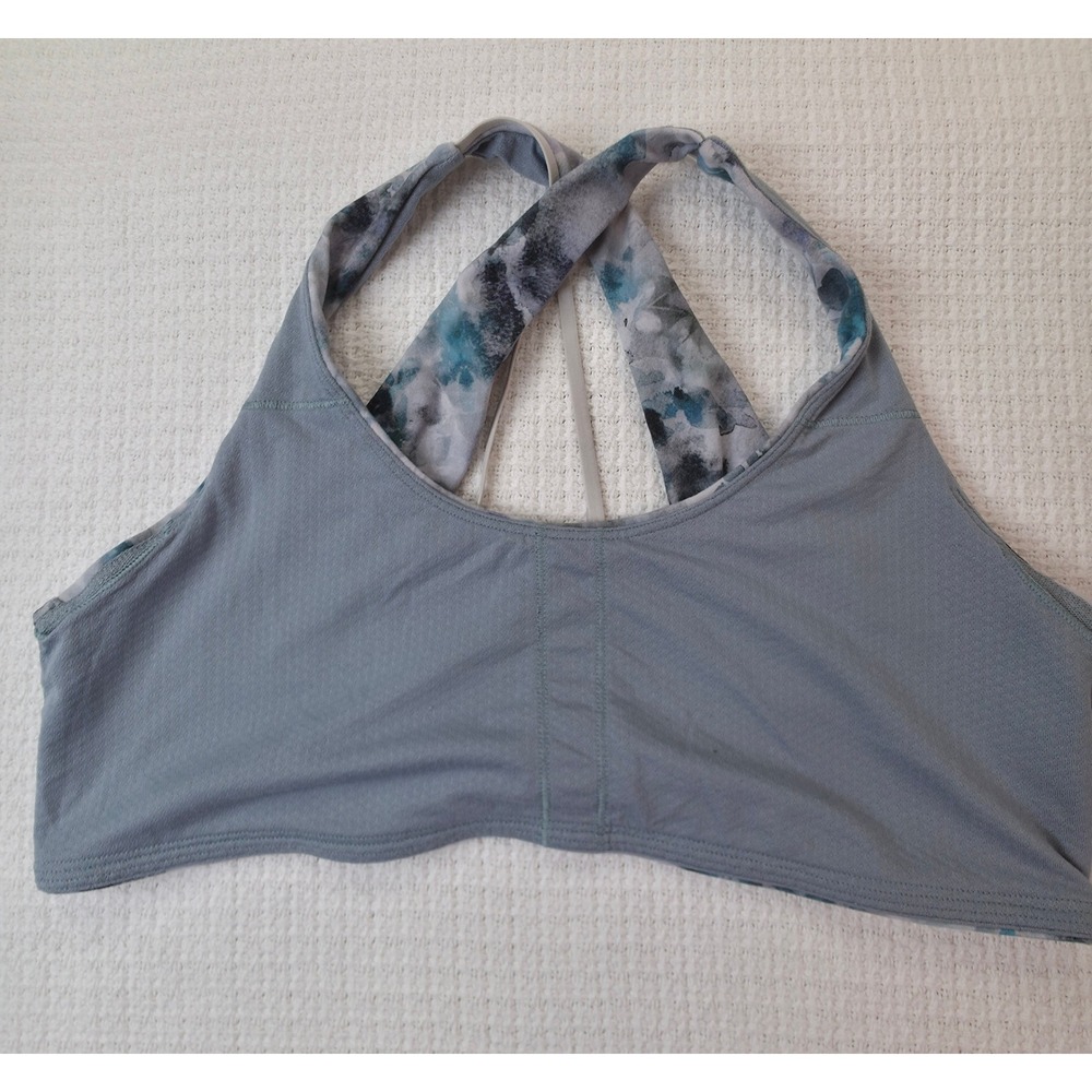 Lululemon Free To Be Wild Bra Womens Blue Floral Strappy Back Yoga No tag - Picture 5 of 7